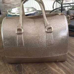 Furla gold metallic Candy bag